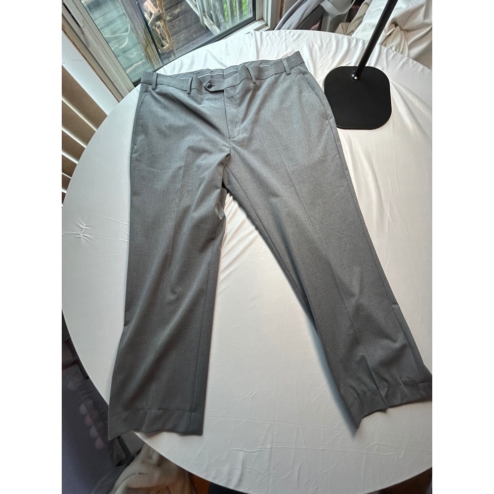 Michael Kors Mens Dress Pants 38x30 Grey Flat Front Stretch Trousers P38W X30L